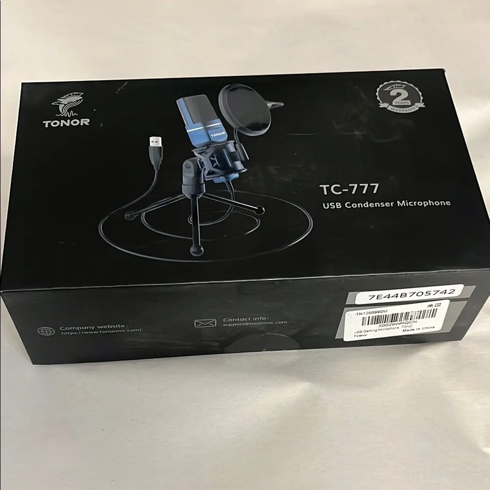 NWT - TONOR Black and Blue Computer Microphone for Streaming